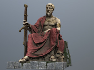 Man Statue 2 Model 3D