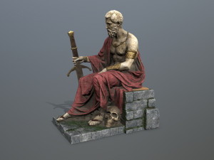 Man Statue 2 Model 3D