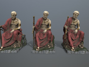 Man Statue 2 Model 3D