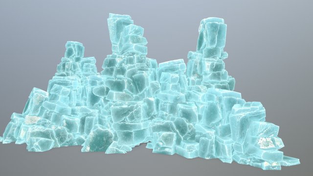 Ice cliff 3D Model .c4d .max .obj .3ds .fbx .stl .blend 