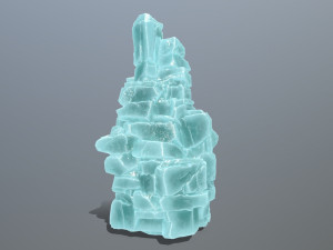 Ice cliff 3D Model