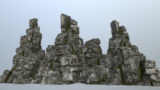 Cliff 3D Модель .c4d .max .obj .3ds .fbx .stl .blend 