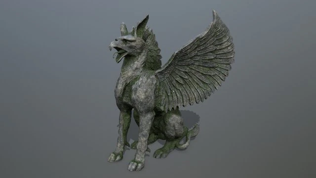 Statue Creature 3D Model .c4d .max .obj .3ds .fbx .stl .blend