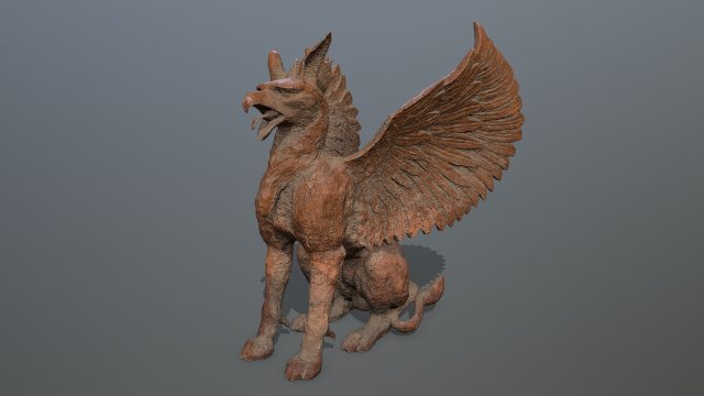 Statue Creature 3D Model .c4d .max .obj .3ds .fbx .stl .blend 