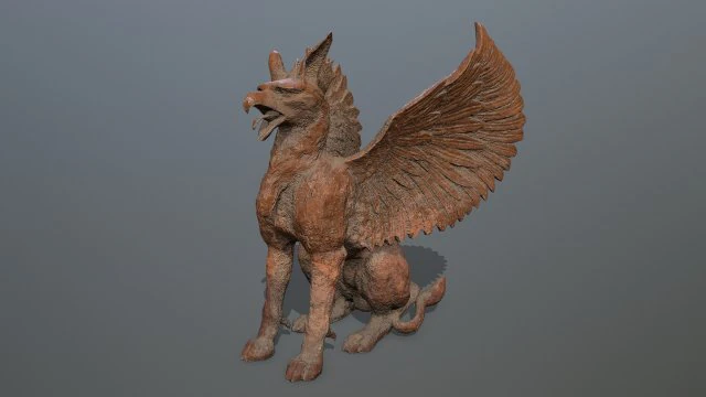 Statue Creature 3D Model .c4d .max .obj .3ds .fbx .stl .blend 