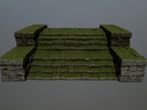 Ruin Stairs 3D Model