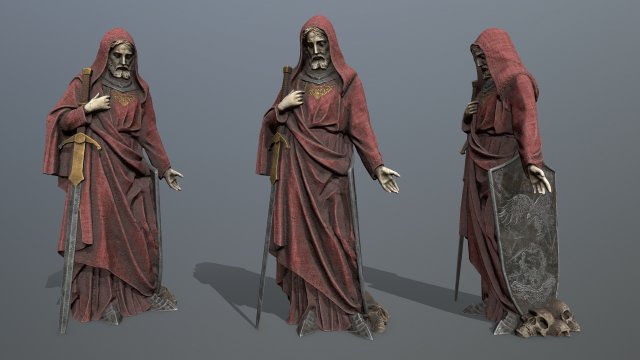 Man Statue 3D मॉडल .c4d .max .obj .3ds .fbx .stl .blend 