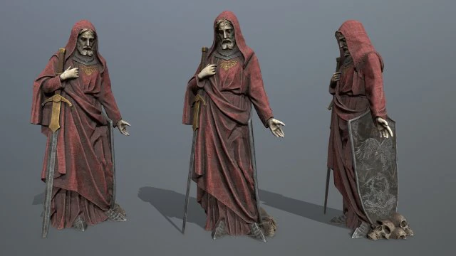 Man Statue 3D Model .c4d .max .obj .3ds .fbx .stl .blend 