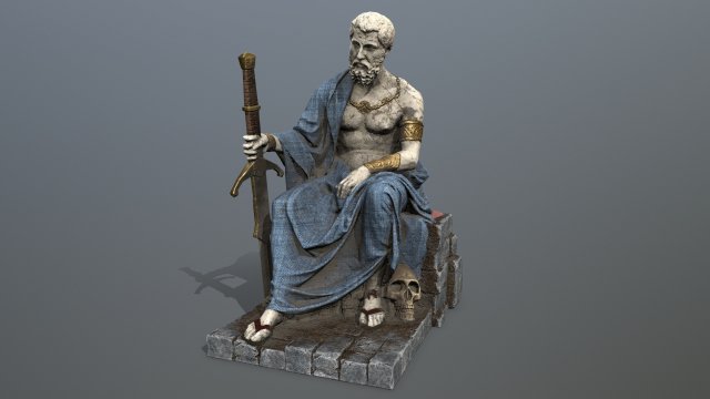 Man Statue 3D Модель .c4d .max .obj .3ds .fbx .stl .blend 
