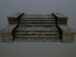 Ruin Stairs 3D Model