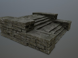 Ruin Stairs Model 3D