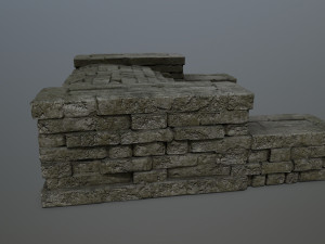 Ruin Stairs Model 3D