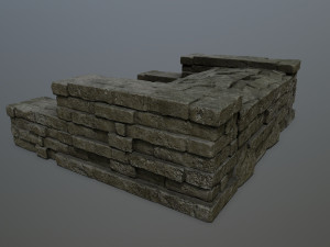 Ruin Stairs Model 3D