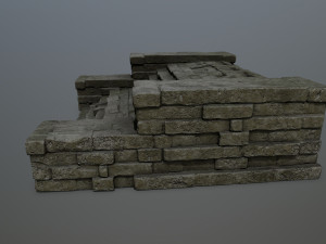 Ruin Stairs Model 3D
