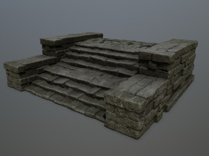 Ruin Stairs Model 3D