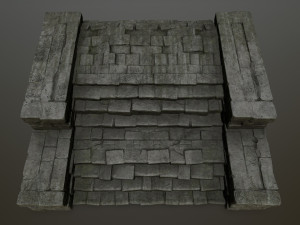 Ruin Stairs Model 3D
