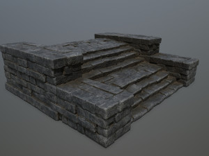Ruin Stairs Model 3D