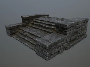 Ruin Stairs 3D Model