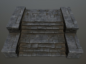 Ruin Stairs Model 3D