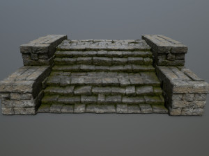 Ruin Stairs 3D Model