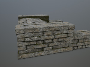 Ruin Stairs Model 3D