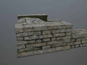 Ruin Stairs 3D Model