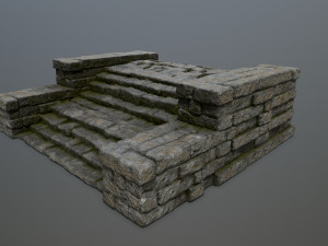Ruin Stairs Model 3D