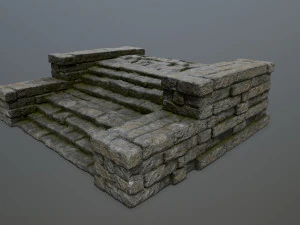 Ruin Stairs 3D Model