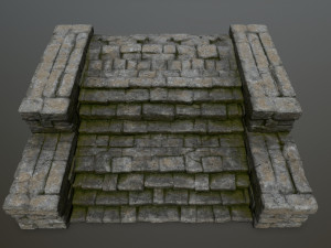 Ruin Stairs Model 3D