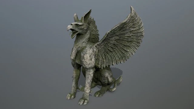 Statue Creature 3D Model .c4d .max .obj .3ds .fbx .stl .blend