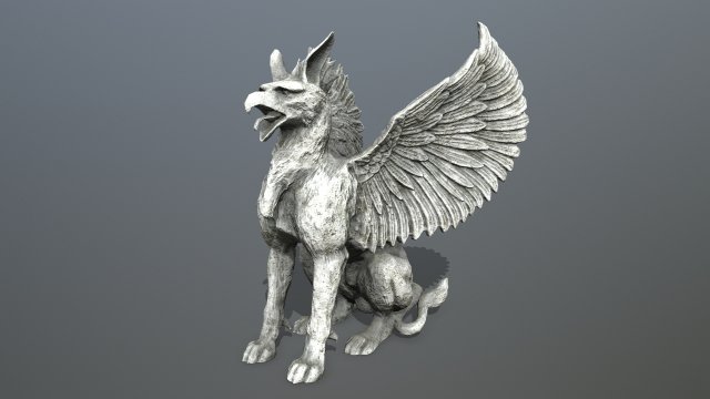Statue Creature Modello 3D .c4d .max .obj .3ds .fbx .stl .blend 