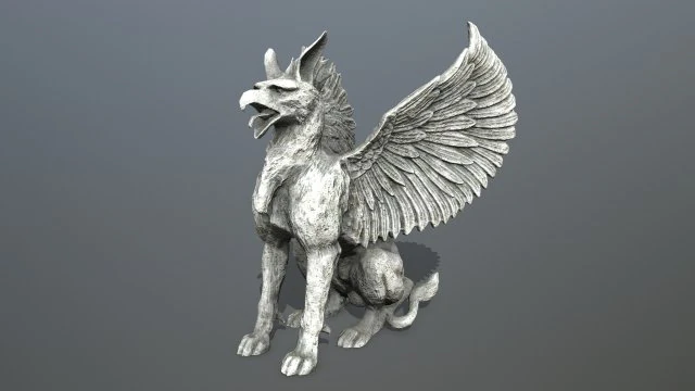 Statue Creature 3D Model .c4d .max .obj .3ds .fbx .stl .blend