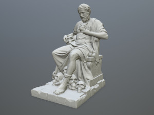 Man Statue Modello di stampa 3D