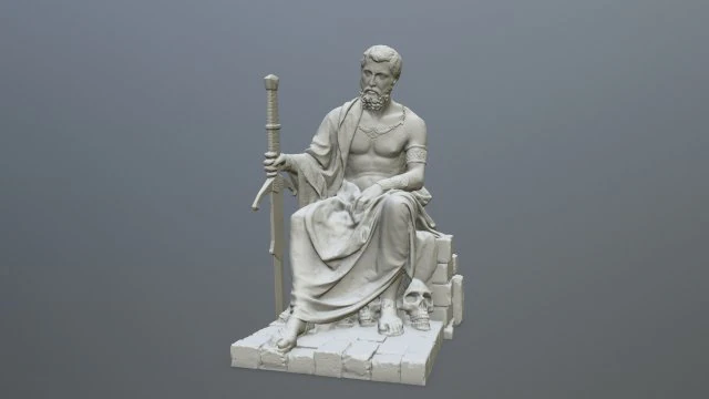 Man Statue 3D Print Model .c4d .max .obj .3ds .fbx .stl .blend 