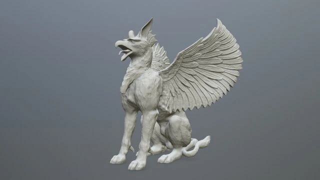 Statue Creature 3D Print Model .c4d .max .obj .3ds .fbx .stl .blend 