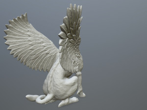 Statue Creature 3D Baskı Modeli