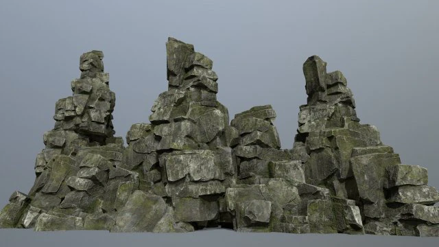 Cliff rocks 3D Model .c4d .max .obj .3ds .fbx .stl .blend 