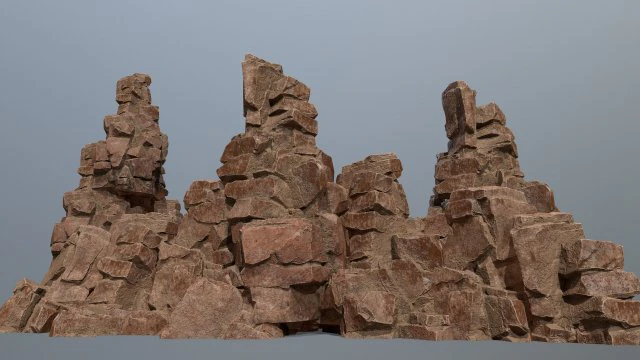 Desert rocks 3D Model .c4d .max .obj .3ds .fbx .stl .blend 
