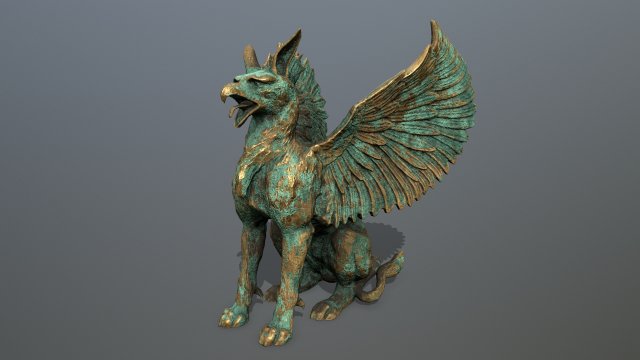 Statue Creature 3D 模型 .c4d .max .obj .3ds .fbx .stl .blend