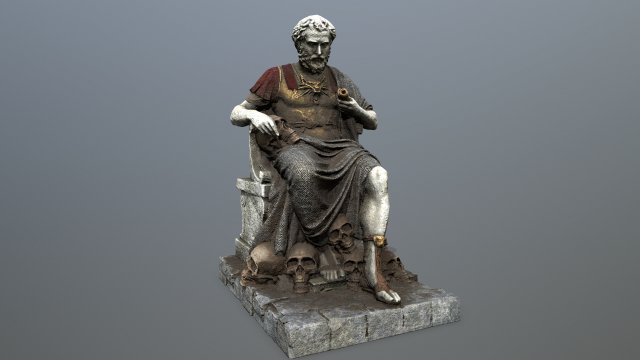 Man Statue 3D Model .c4d .max .obj .3ds .fbx .stl .blend 
