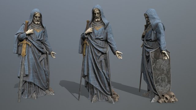 Man Statue 3D मॉडल .c4d .max .obj .3ds .fbx .stl .blend 