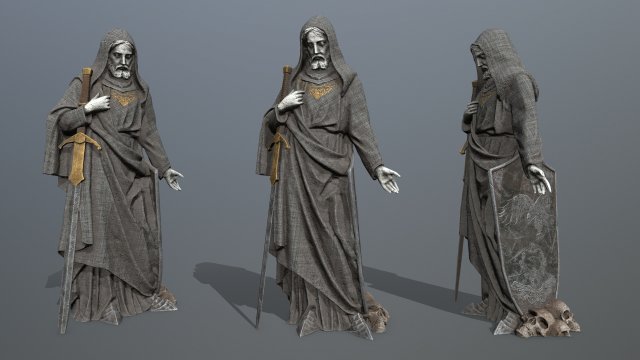 Man Statue 3D मॉडल .c4d .max .obj .3ds .fbx .stl .blend 