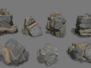 Rocce della scogliera del deserto Modello 3D