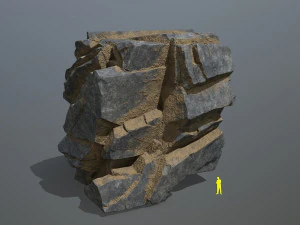 Desert cliff rocks 3D Model