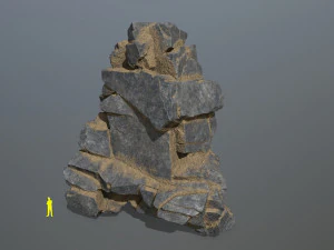 Desert cliff rocks 3D Model