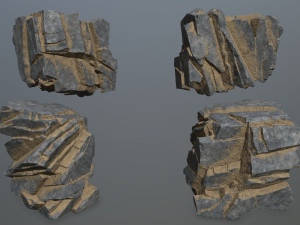 Desert cliff rocks 3D Модель