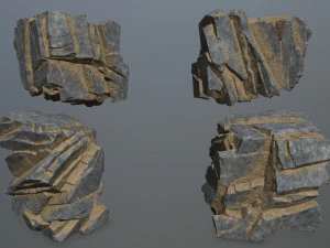 Desert cliff rocks 3D Model