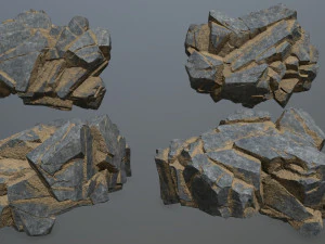 Desert cliff rocks 3D Model