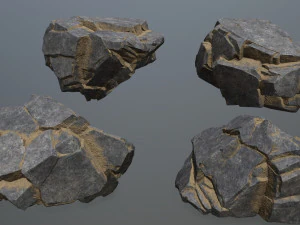 Desert cliff rocks 3D Model