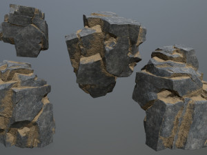 Desert cliff rocks 3D Модель